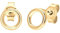 Elli PREMIUM Ohrringe Damen Stecker Kreis Geo Basic Minimal in 585 Gelbgold Rond