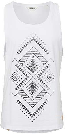 !Solid Isaak Herren Tank Top Mit Rundhalsausschnitt Aus 100% Baumwolle Regular Fit, Größe:M, Farbe:White (0001)