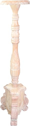 Casa Padrino Barock Säule 120cm Mahagonyholz Antik Washed - Kerzenständer Blumensäule