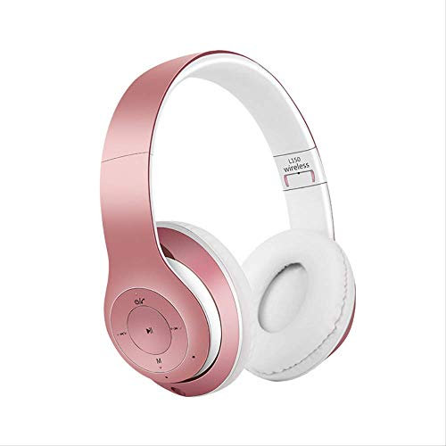 Headset Wireless Bluetooth Headset Sports Running Headset Retractable Computer Gaming Headset Rose Gold
