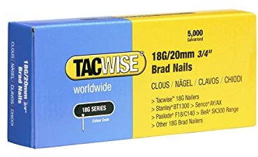 15000 Tacwise 18 Gauge 20mm Brad Nails Galvanised for Nail Guns 18G - 0395