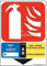 AUA SIGNALETIQUE - Panneau Extincteur Classe Eau AB - 150x105 mm, Vinyl adhésif