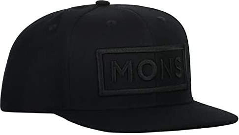 Mons Royale Wool Connor Cap Schwarz - Moderne lässige Logo Cap, Größe One Size - Farbe Black