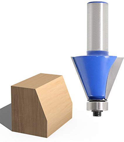 Zkenyao-Router Bit 12mm Shank 1/2Shank Shak Chamer Router Bit 22,5 Gradi Taglierina per la fresatura per Legno Bit Machine Tools, 1 PC Set, USA Sicurezza affidabile