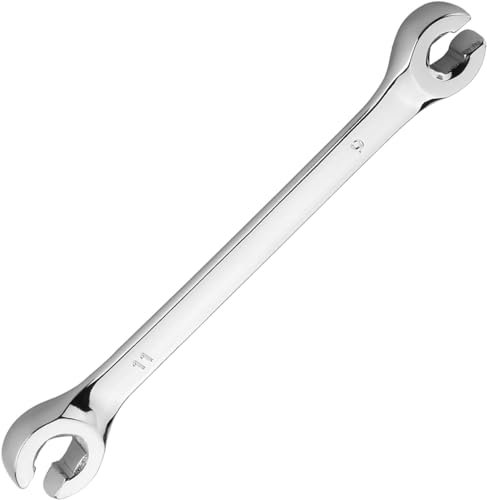 Auniwaig 9 x 11mm Flare Nut Wrench Set Metric, Double Open End High Carbon Steel, Mirror Polish Finish