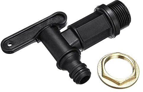 FOUTP Robinet cuve 1000l Plastique,Adaptateur de boîte de Rangement d'eau IBC,Adaptateur Robinet Tuyau arrosage,pour recuperateur Eau de Pluie, réservoir de Carburant (Cuivre)