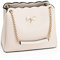 NICOLE & DORIS Tasche Frauen Klein Umhängetasche Damen Handtaschen Elegante Crossbody Bag Damen Handytasche PU Leder Schultertasche mit Kette Nicht-Gerade Weiss