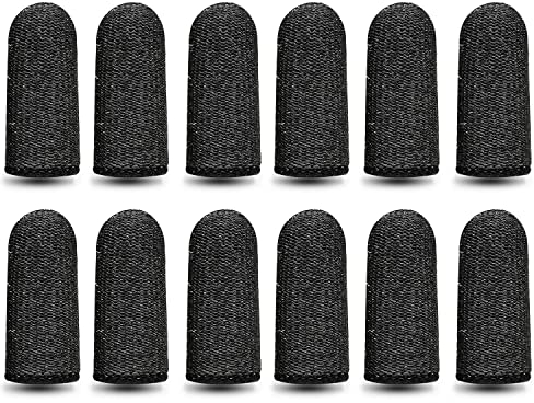 RIVIEVAL 12 Stück Fingerlinge, wiederverwendbarer Daumenschutz Rutschfeste Fingerschützer Atmungsaktive Fingerlinge Schnittfester Schutz für Arbeit, Küche, Garten, Skulptur (Schwarz)…