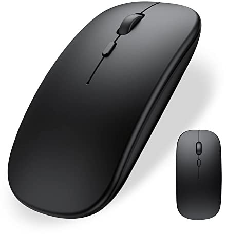 Dolrso Mouse senza fili Bluetooth per iPad/MacBook Pro/Air /Laptop/pc Mouse silenzioso ricaricabile portatile sottile per Surface Pro/Lenovo/Samsung Tablet (nero)