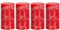 Brandsseller Stumpenkerze 4er Set 9x15 cm Weihnachtskerze Adventskranz Rot