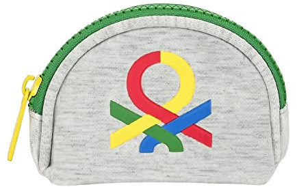 Safta BENETTON Pop - Monedero, Monedero Pequeño, XS, Cómodo y Versátil, Calidad y Resistencia, 9.5x3x8 cm, Color Gris