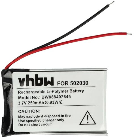 vhbw Akku Ersatz für Bosch 502030 für GPS Fahrradcomputer Radcomputer (250mAh, 3,7V, Li-Polymer)
