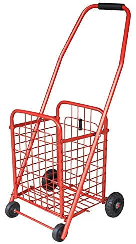 JYCCH Carrello Carrello Multiuso per la Spesa Pieghevole, Carrello per la Spesa Pieghevole con Ruote per Il Libro della Spesa per la Spesa Carrello per la Spesa Verticale da Viaggio (Ros