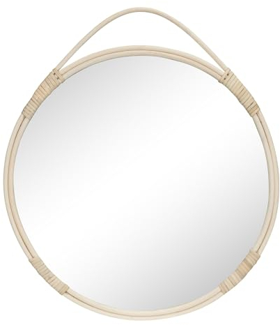 House Nordic Malo Mirror - Runder Spiegel aus natürlichem Rattan Ø50 cm