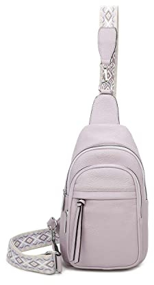 OBC Damen Bodybag Sling Tasche Rucksack Gürteltasche Crossbag Crossover Schultertasche Crossbody Brusttasche Umhängetasche Flieder