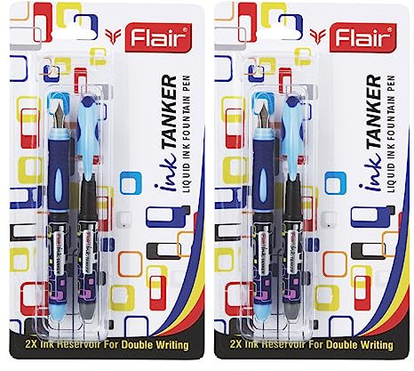 FLAIR Ink Tanker Liquid Fountain Pen - Set Of 2