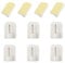 Honeyes 10Pcs Crochets Autocollants pour Barres de Rideaux Nettes Blanc Crochets Adhésifs Rideaux Crochet Fenêtre Adhésif pour enêtre Salle de Bain Cuisine Tringles à Rideaux (10PCS)
