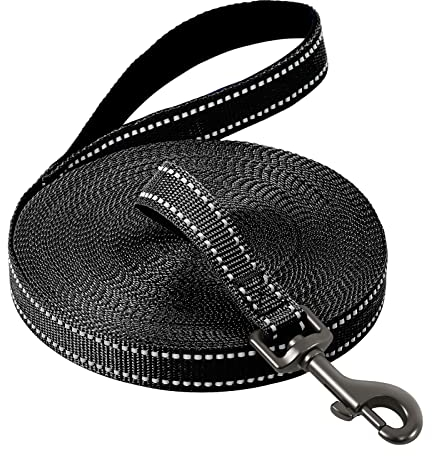 Demigreat Schleppleine für Hunde, 3m / 5m / 10m / 15m / 20m Robuste Lange Hundeleine Reflektierend Trainingsleine mit Gepolsterter Griff und handschlaufe, Ausbildungsleine für Kleine bis Große Hunde