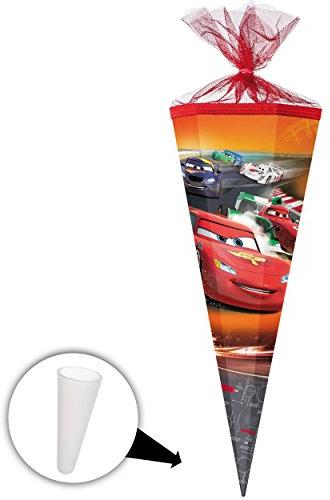 Schultüte - Cars/Lightning McQueen - Auto - 70-100 cm - mit Glitzer - Tüll- oder/Filzabschluß - Zuckertüte - mit/ohne Kunststoff Spitze - Nestler - Ju..