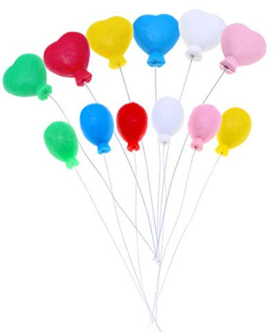 Angoily 12stücke Teiliges Mini Luftballons Für Puppenhaus Deko Farbiges Tortendekor Und Miniaturlandschaftsornamente Für -projekte Und Fotoshootings