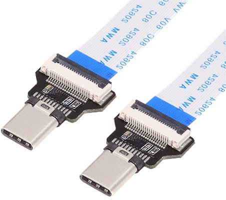 NFHK Cavo OTG USB-C Type-C maschio host a tipo C maschio target dati piatto sottile FPC 13 cm per disco FPV telefono laptop