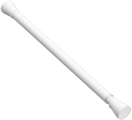 AIZESI 1 Stück Gardinenstange ohne Bohren 40-70cm Ø22mm, Teleskopstange zum Klemmen Klemmstange für Gardinen, Spannstange ohne Bohren, Ausziehbar Vorhangstange für Schrank Küche Schrank - Weiß
