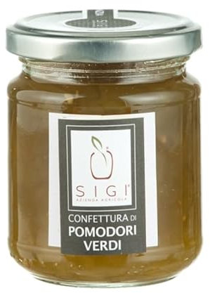 SIGI Azienda Agricola Confettura di POMODORI VERDI | Senza Coloranti, Conservanti, Addittivi | 100% Artigianale e Naturale | Lavorato a Mano, Prodotto in Italia | Barattolo 110gr.