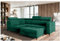 MEBLINI Schlafcouch mit Bettkasten - Ecksofa mit Schlaffunktion - Sofa mit Relaxfunktion und Kopfstützen - Couch L-Form - Eckcouch - Wohnlandschaft - Dorian - 263x232x89cm Links - Grün Samt