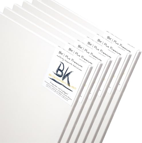 BK BILDERRAHMEN KOLMER 6 B.K. Plus LEINWÄNDE AUF KEILRAHMEN 30x60 cm | 100% Baumwolle, mehrfach grundiert | Premium Malgrund, malfertige bespannte Keilrahmen
