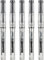 Jinhao 619 Füllfederhalter-Set, 5-teiliges Set aus Kunstharz, mit feiner Spitze aus Iridium, glatt, mit Tintenkonverter (transparent)
