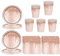 60 Pcs Rose Gold Tableware Set for Her,Girls,Women,Rose Gold Paper Plates Paper Cups and Napkins,Sparkling Diamond Rose Gold APER Dinnerware Set for Birthday,Wedding,Baby Shower Party Tableware
