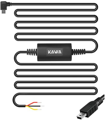 KAWA Dashcam Auto Hardwire Kit Kompatibel mit D8 D10. Mini-USB-Port