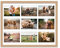20x16 Inch 9 Opening Photo Collage Frame, Display Nine 6x4 Inch Photos, Multi Aperture Family Picture Frame, Oak
