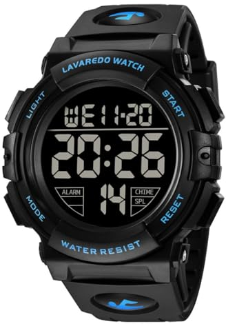 BEN NEVIS Herren Uhren Digital Sport Outdoor Armbanduhr 5 ATM wasserdichte Uhr mit Alarm/Kalender/Stoppuhr/Stoßfest