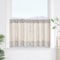 SCHOAL Scheibengardine mit Tunnelzug Leinenoptik Fenstergardine mit Karo Landhaus Kleinfenster Gardine Kariert 1 Stück HxB 60x145 cm Braun