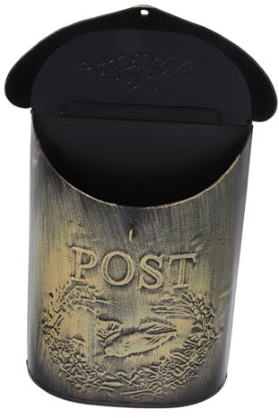 Tofficu Vintage Wandbriefkasten Aus Eisen Mit Zeitungsfach Retro Style Platzsparend Für Outdoor Dekorative Postbox Für Zuhause