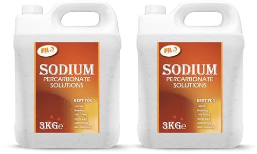 FILO Sodium Percarbonate Granules 2 x 3kg – Eco-friendly Oxygen Bleach for Clothes, Natural Stain Remover and Laundry Whitener – Multi-purpose Cleaner for Kitchen, Bathroom & Fabrics