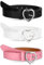 BOHUIZ 3 Stück Kindergürtel Mädchen, PU Verstellbare Herz Schnalle Taillengürtel Gürtel Mädchen für 6-12 Jahre Herz Schnalle Leder Mädchen Gürtel für Hosen Röcke Jacken(Rosa, Schwarz, Weiß)