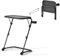 HOMYLIN Folding Table with Adjustable Height & Angle, Foldable Laptop Table with Cup Holder, No Assembly Required, 49x35.5x71.5CM, Black