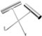 Xinjoduz Trampolin Federspanner 2 Stück Trampolin Werkzeug T-Haken, Silber Metall Federzug Zubehör T-Haken Heringe Abzieher zum Springen Federhaken für Jumping Federzug