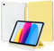 4UBonLife Cover per iPad (A16) 11ª Generazione 11 2025/iPad 10ª Generazione 10,9 Pollici 2022 con Portapenne, Custodia Protettiva Sottile Leggero, Case Retro Traslucido in Morbido TPU, Giallo