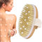 Cepillo en seco, cepillo corporal, cepillo exfoliante, cerdas naturales, cepillo de baño para eliminar la piel muerta, exfoliante, reduce la celulitis, cepillo de masaje