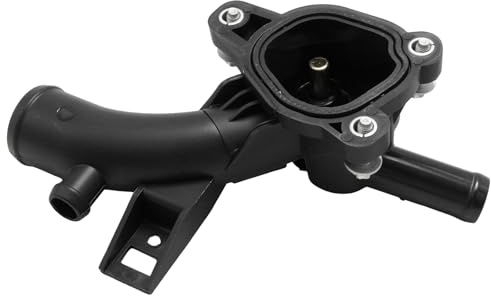 Hoypeyfiy 1338022 Flangia del liquido di raffreddamento, alloggiamento del termostato del liquido di raffreddamento con guarnizione del sensore, sostituisce Adam Astra J Corsa D E Meriva B 1.2 1.4
