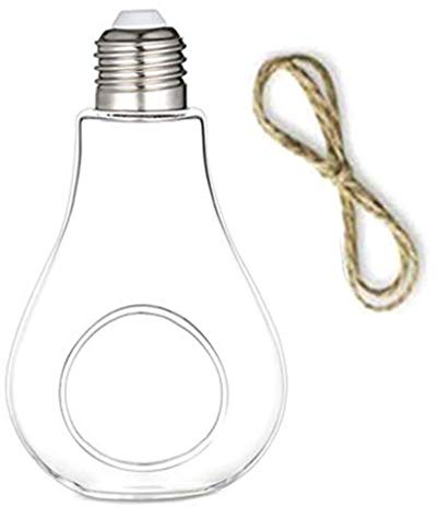 Shntig Water Plant Containers Light Bulb Shaped Flower Pots Glass Flower Hanging Plant Vase Home Kitchen Terrarium