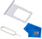 MMOBIEL SIM Kartenhalter Kompatibel mit iPhone 6s 2015 - SIM Card Tray Schlitten - Inkl. SIM Pin - Silber
