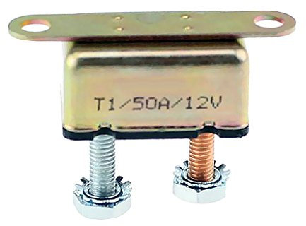 MagiDeal Disjoncteur 12V-28V 50A Réinitialisation Automatique Fusible Double Batterie pour Voiture Caravane Bateau