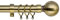 Plain Metal Ball Extendable Curtain Pole. Includes Pair Of Superior 60mm Size Finials, Rings, Brackets & Fittings Set. (Antique Brass, 160cm - 300cm, 63 Inch to 118 Inch)