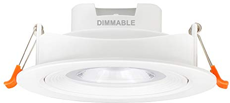 ENUOTEK 12W LED Einbaustrahler Strahler Decke Lampe Dimmbar Schwenkbar Ohne Trafo Einbauen 3000K 4000K 5000K 120-130MM Groß Lochmaß Beleuchtungswinkel 40° 1er Pack