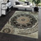 TT Home Kurzflor Wohnzimmer Teppich Vintage Mandala Muster Orient Optik Beige Braun, Größe:160x220 cm