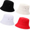 SATINIOR Fischerhut, Sonnenhut, verstaubar, Reisehut, Strand, Fischerhut, für Männer und Frauen, 4 Stück, Schwarz, Weiß, Beige, Rot, Small